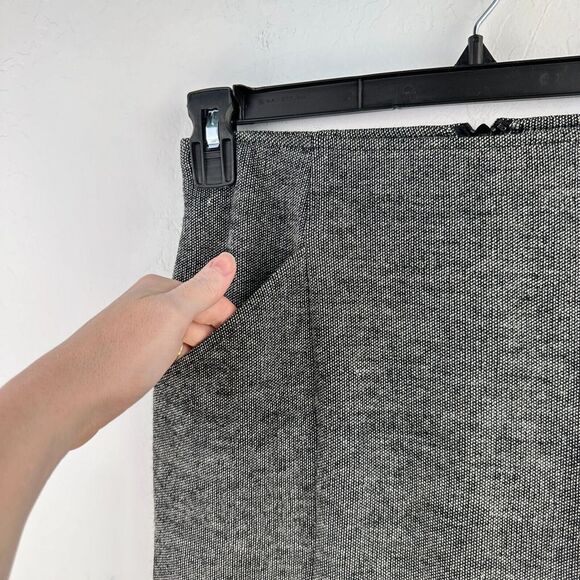 Theory Straight‎ Pencil Skirt Womens Size 2 Gray Wool Blend Back Zip - Picture 3 of 8